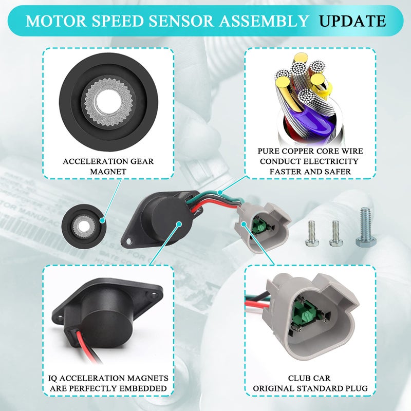 9.99WORLD MALL Golf Cart IQ Speed Sensor Deluxe Set Increased Stability & Speed for 48V Electric Golf Cart Club Car DS/Onward/Tempo/Precedent ADC - Image 5